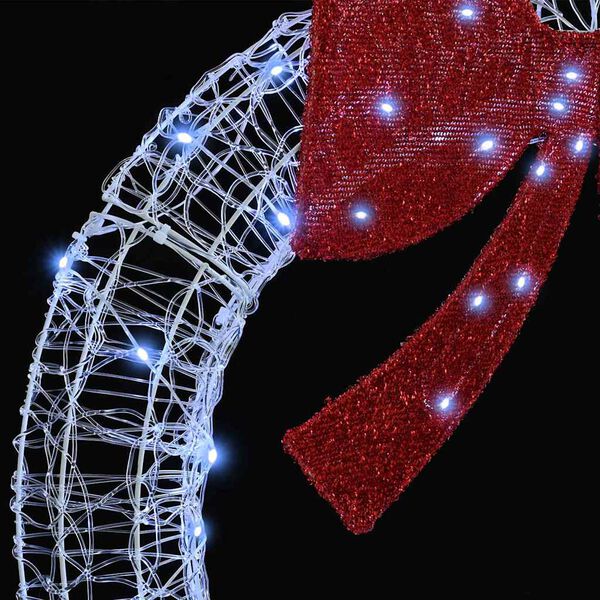 vidaXL Krans med 80 LED-lampor Kallvit 90 cm Akryl