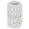 vidaXL B&aring;tlina fl&auml;tad vit 2 mm x 25 m polyester