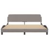 vidaXL Bed Frame "Dover" Taupe 180x200 cm Fabric