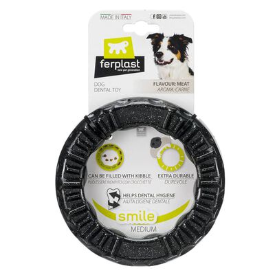 Ferplast Tandleksak för hund Smile medium svart