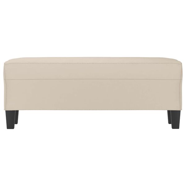 vidaXL B&auml;nk Gr&auml;ddvit 100x35x41 cm mikrofibertyg