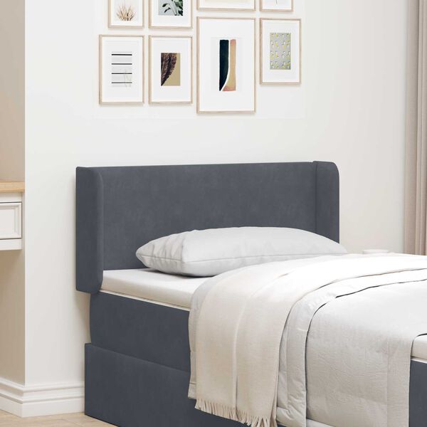 vidaXL S&auml;nggavel &Ouml;ra Gr&aring; 40,5 x 40,5 x 4 cm Sammet