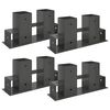 Vedstaplingshj&auml;lp 4 pcs Antracit 34 x 10 x 15 cm St&aring;l