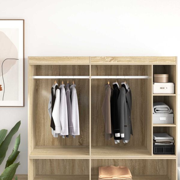 vidaXL Kl&auml;dst&aring;ng 2 pcs Silver 764 x 15 x 29 mm Aluminiumlegering