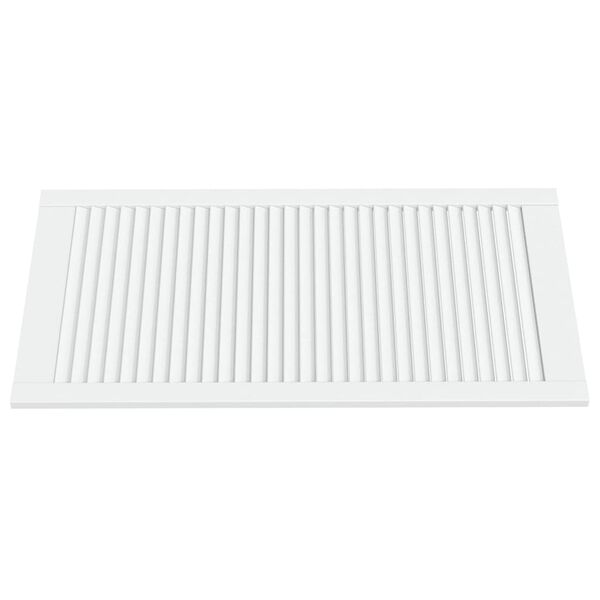 vidaXL Sk&aring;pluckor lamelldesign 4 st vit 99,3x49,4 cm massiv furu