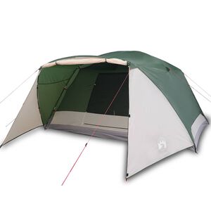 vidaXL Campingt&auml;lt med veranda 4 personer gr&ouml;n vattent&auml;tt