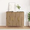 vidaXL Sideboard Artisan Ek 90 x 34 x 80 cm Konstruerat tr&auml;