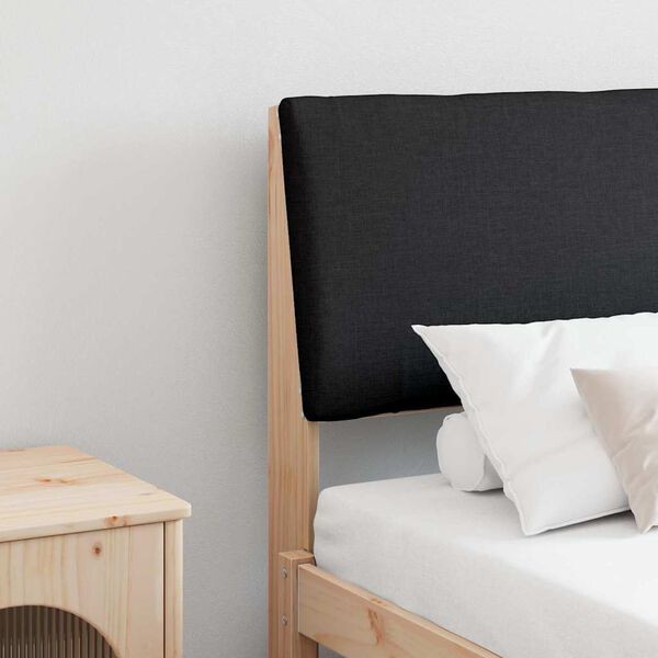 vidaXL Kl&auml;dd s&auml;nggavel Svart 200 cm Massiv furu