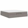 vidaXL Ottoman sängram med madrass taupe 180x200 cm tyg