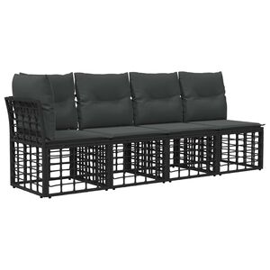 vidaXL 4-sits tr&auml;dg&aring;rdsoffa med v&auml;nster arm 4 pcs 4-Antal sittplatser
