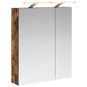 vidaXL Badrumsspegelsk&aring;p R&ouml;kt ek 60 x 14,5 x 70 cm Konstruerat tr&auml;