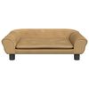 vidaXL Barnsoffa brun 70x45x26 cm sammet