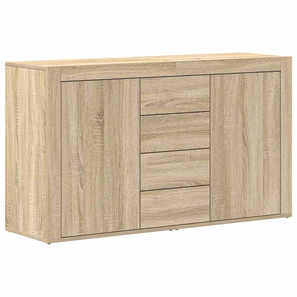 vidaXL Sideboard med l&aring;da Sonoma-ek 120 x 36 x 69 cm Konstruerat tr&auml;