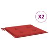 vidaXL Stolsdynor 2 st r&ouml;d 50x50x3 cm oxfordtyg