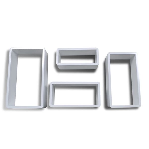 vidaXL Vägghyllor kub 4 st