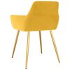 vidaXL Matstolar 4 st gul sammet