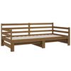 vidaXL Utdragbar dagb&auml;dd honungsbrun 2x(80x200) cm massiv furu