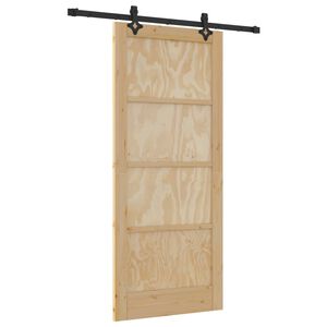 vidaXL Skjutd&ouml;rr ORKDAL Naturlig 86 x 198,5 cm Massiv furu