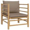 vidaXL Loungegrupp 8 delar taupe dynor bambu