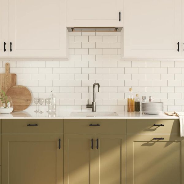 vidaXL Sk&aring;phandtag 10 st svart 64 mm rostfritt st&aring;l