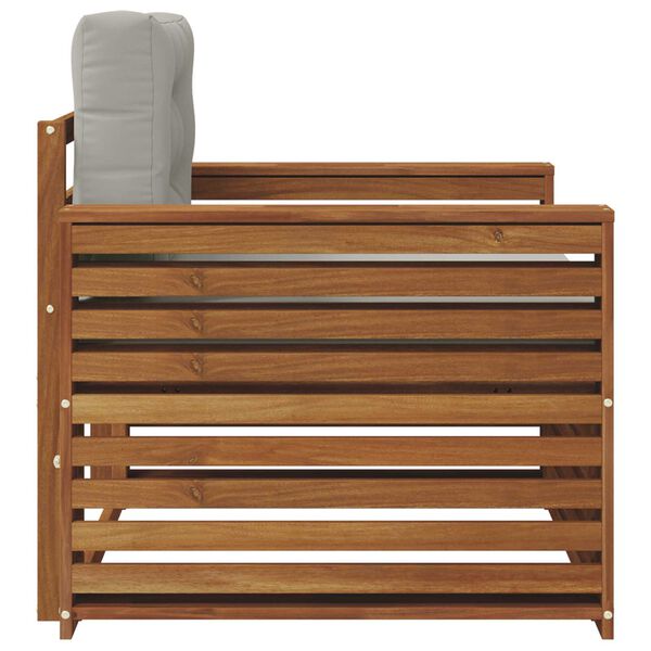 vidaXL Utomhussoffset Massivt akaciatr&auml; och polyester Naturf&auml;rg