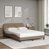 vidaXL Bed Frame "Dover" Cappuccino 140x200 cm Faux Leather