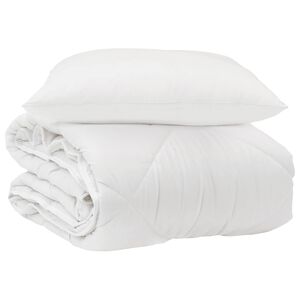 vidaXL &Aring;ret runt duvet med kudde 2 pcs Vit Mikrofiber