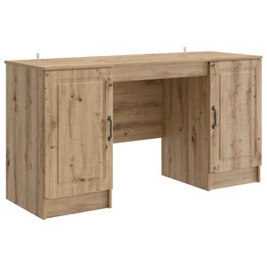 vidaXL Skrivbord Artisan-ek 142,5 x 50 x 75 cm Konstruerat tr&auml;