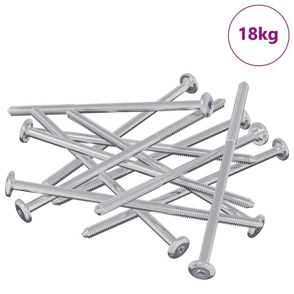 vidaXL Skruv 800 pcs Silver M6 x 120 mm St&aring;l