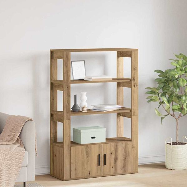 vidaXL Sideboard artisan ek 30 x 80 x 119.5 cm Konstruerat trä