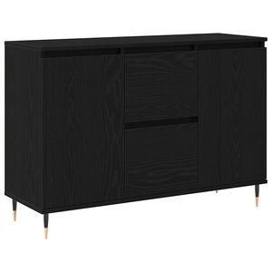 vidaXL Sideboard Svart Ek 101,5 x 35 x 70 cm Konstruerat tr&auml;