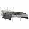 vidaXL S&auml;ngram med huvudgavel metall vit 120x200 cm