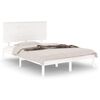 vidaXL S&auml;ngram utan madrass vit 140x190 cm massiv furu