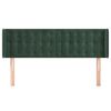 vidaXL S&auml;nggavel med kanter m&ouml;rkgr&ouml;n 147x16x78/88 cm sammet
