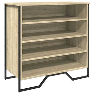 vidaXL Skosk&aring;p sonoma-ek 80x38x78 cm konstruerat tr&auml;