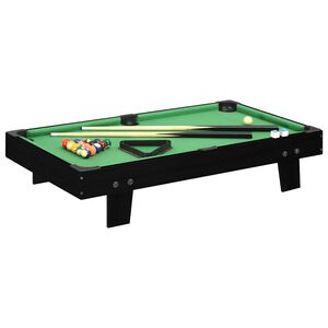 vidaXL Biljardbord mini 3 feet 92x52x19 cm svart och gr&ouml;n