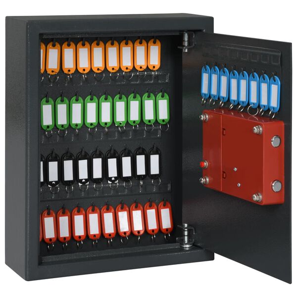 vidaXL Nyckelsk&aring;p m&ouml;rkgr&aring; 30x10x36,5 cm