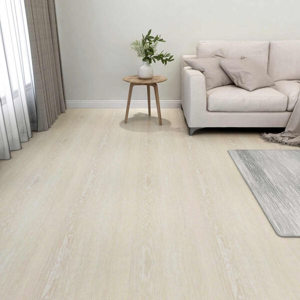 vidaXL Golvplankor 55 pcs Beige 5,11 m&sup2; PVC