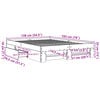 vidaXL Sängram rökfärgad ek 135x190 cm konstruerat trä