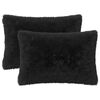 vidaXL Kudde med kudde HEERLEN 2 st Svart PV Fleece