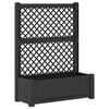 vidaXL Stort planter med spalj&eacute; Antracit 99,5 x 43 x 133,5 cm PP