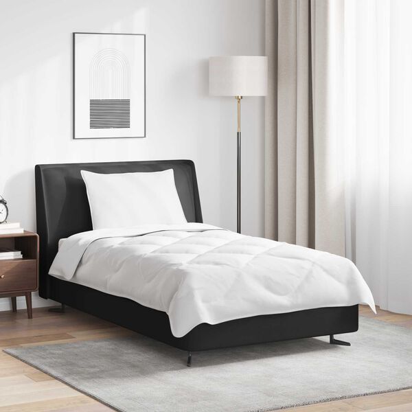 vidaXL Dunt&auml;cke med kudde 2 pcs Vit Mikrofiber