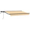 vidaXL Manuell markisram med LED-lampor Gul, Vit, Antracit 3 x 2 m