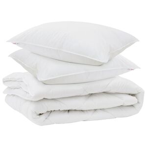 vidaXL All-s&auml;song Duvet med kudde 3 pcs Vit Mikrofiber