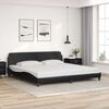 vidaXL Bed Frame "Dover" Black 193x203 cm Faux Leather
