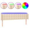 vidaXL S&auml;nggavel LED gr&auml;ddvit 203x16x78/88 cm tyg
