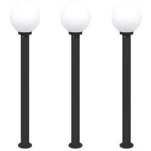 vidaXL Pollare 3 st 120 cm svart IP44
