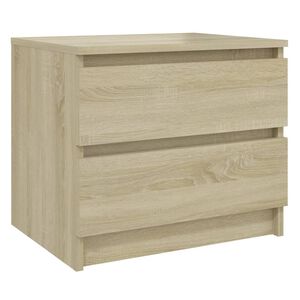 vidaXL S&auml;ngbord sonoma-ek 50x39x43,5 cm konstruerat tr&auml;