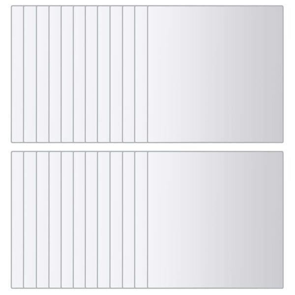 vidaXL Spegelplattor 48 st fyrkantig spegelglas