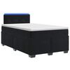 vidaXL Boxspring s&auml;ng med madrass och LED Svart 120 x 200 cm Sammet